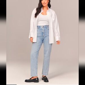 Abercrombie Ankle Straight Ultra High Rise Jeans